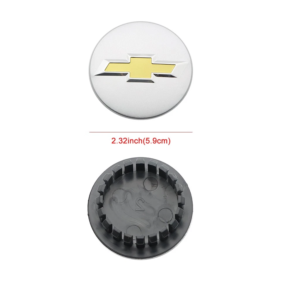 2012-2021 For Malibu Wheel Rim Center Hub Caps Silver Caps Set Of 4 58MM 2.32'' Foto 3 de 3