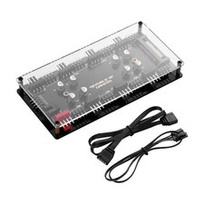 8-Channel Dual-Function 12V 4-Pin  4-Pin PWM ARGB Fan Hub 2510 4-Pin Fan Con...