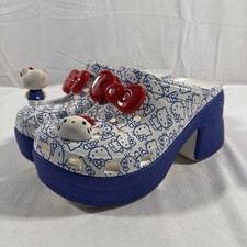 Crocs Siren Clog Hello Kitty 50th Anniversary Blue Glitter Clogs M10 W12