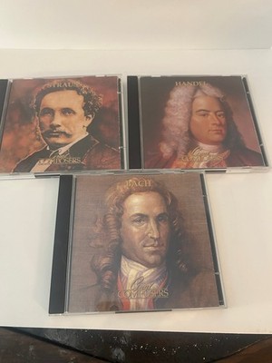 Great Composers CD Set: Bach, Handel, Strauss Classical Music Collection 3-Disc