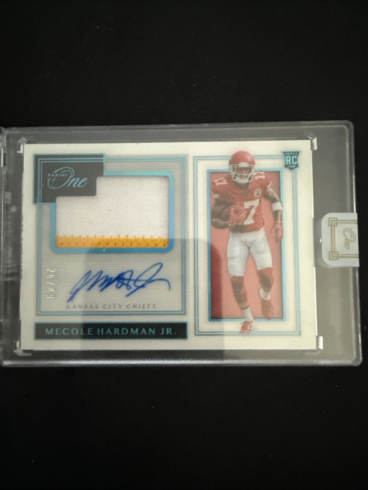 Mecole Hardman Panini One #118 Patch Autograph-Gold