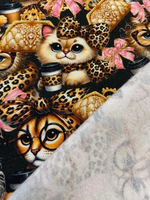 French Terry angeraut "Leo Cat´s" - Bild 4 von 4