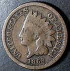 1863 INDIAN HEAD CENT - GOOD
