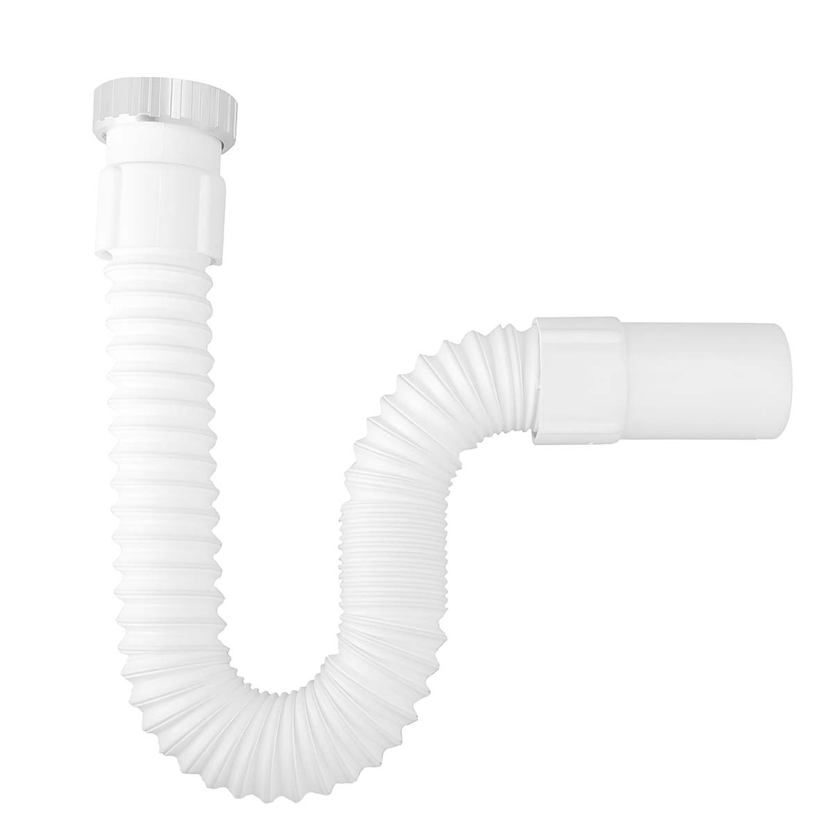 Tubo di scarico flessibile 39cm Avizar blanc tuyau évacuation pour évier cuisine