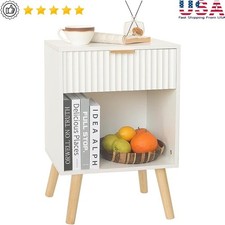 Modern Nightstand W/ Drawer & Open Storage Bedside Table Bedroom Living Room New