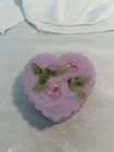 Fenton Hummingbird Box Lavendar Purple ~~ Signed D Frederick