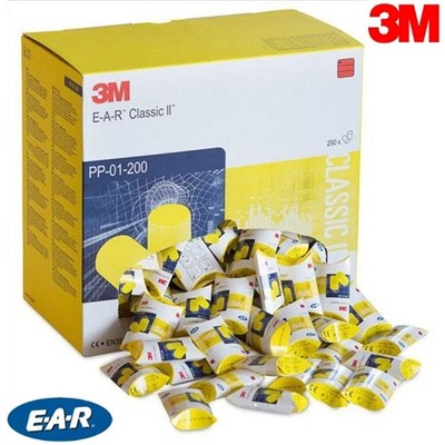 3M EAR Classic Schaumstoff Ohrstöpsel, Schlafmittel, SNR 31dB werkseitig versiegelt 100 % hygienisch