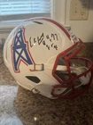 Earl Campbell Signed Oilers Full Size Speed Helmet BECKETT HOF 91 GRAY Face Mask
