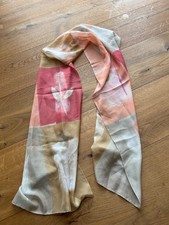 Halstuch Schal Blumen Frühling rot beige orange