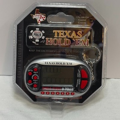 World Series of Poker Texas Hold 'Em Handheld Electronic Keychain Game Excalibur