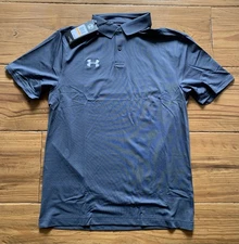 NEW Mens UA Under Armour Polo Golf Shirt #1351322 - Size MD - Steel Grey $55.00