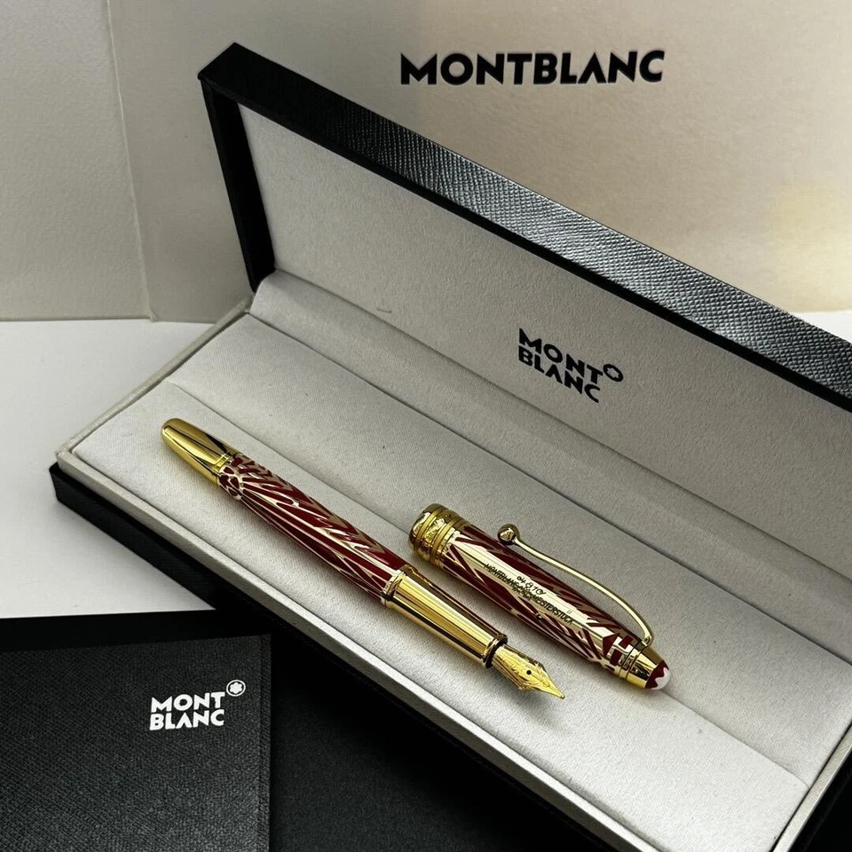 Pluma Estilográfica Montblanc Meisterstück Edición Especial Roja y Dorada Foto 3 de 4