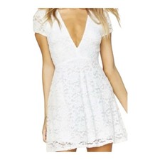 NWT Show Me Your Mumu Ibiza Dress in White-size XS Mini dress Lace