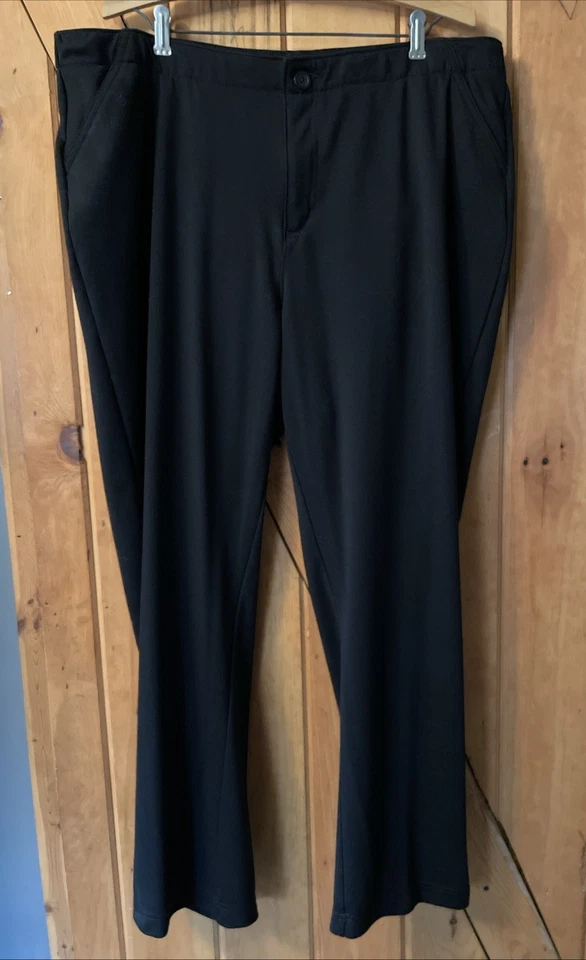 Pantalones de vestir para mujer Rider By Lee Slacks 20W negros, pierna recta Foto 2 de 4