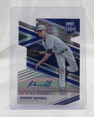 Robert Hassell 2020 Panini Elite Extra Edition Status Autograph #13/15 Die Cut