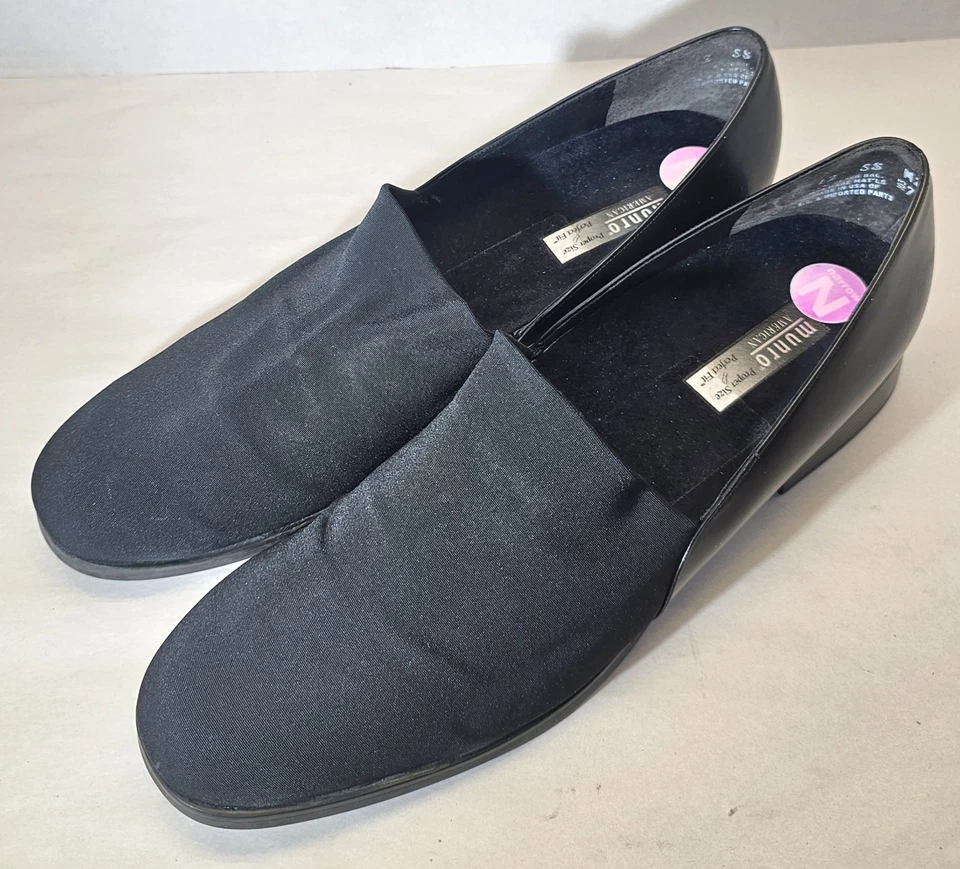 Munro American Women's Black Proper Size Perfect Fit Nylon/Leather Shoe Sz12N - Image 4 of 4