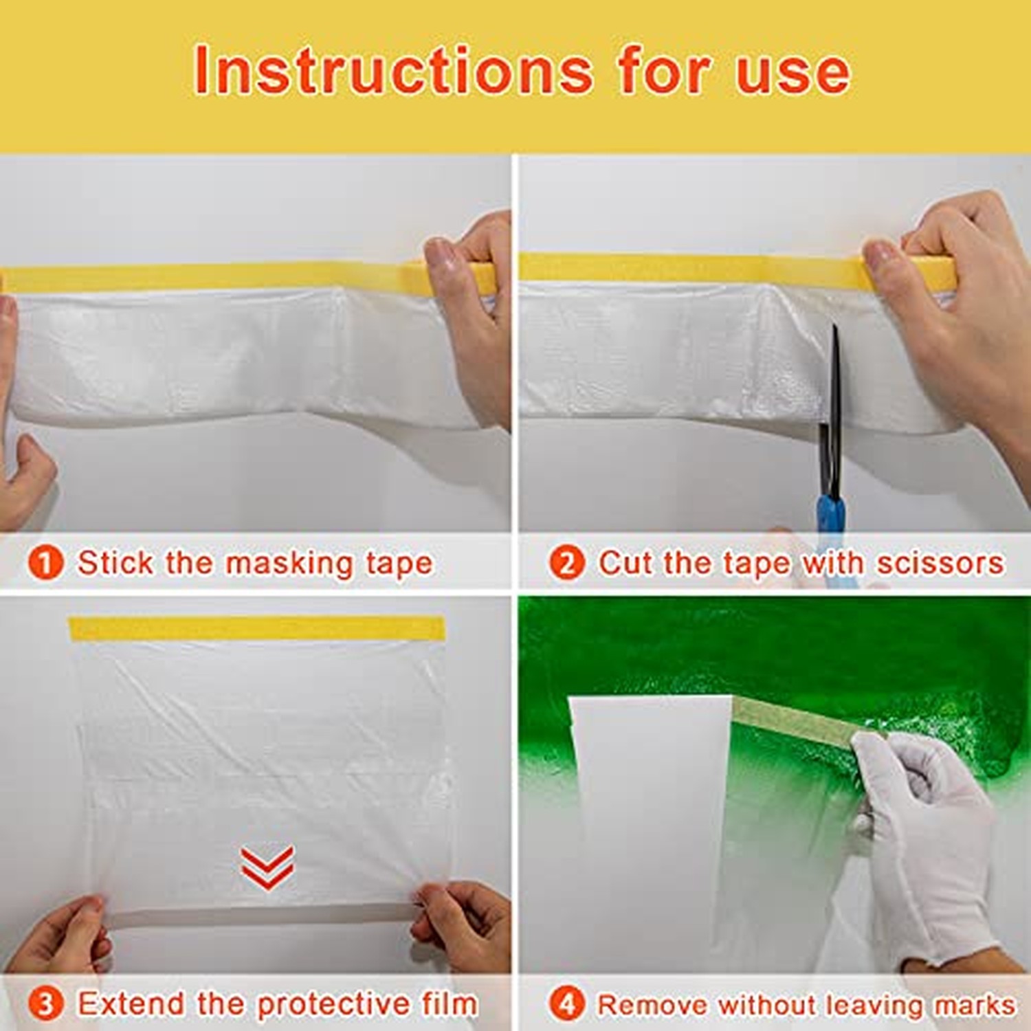 MyLifeUNIT Tape and Drape, 6 Pack Masking Paper for Automotive Painting ...