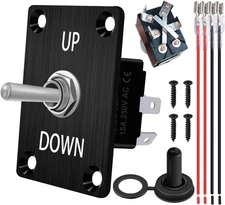 Momentary Reverse Polarity Switch 12V 30A Motor Control RV Jack Switch DPDT 4 Pi