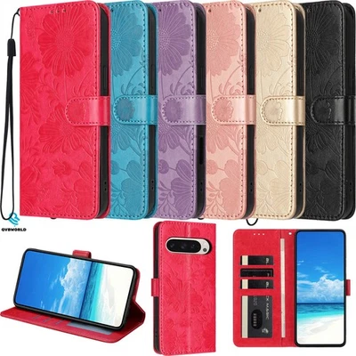 For Google Pixel 10 9 8 7 6 9A 8A 7A 6A Luxury Embossing Wallet Case Phone Cover - Image 1 of 4