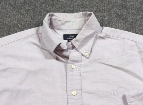 Brooks Brothers Shirt Mens Medium Purple Button Long Sleeve Supima Cotton Casual - Picture 2 of 7