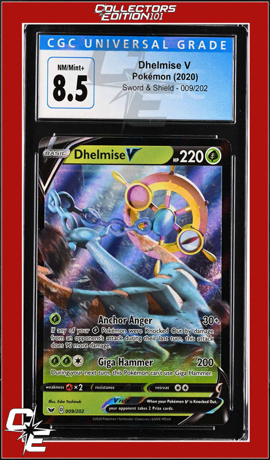 Sword & Shield Dhelmise V 009/202 CGC 8.5