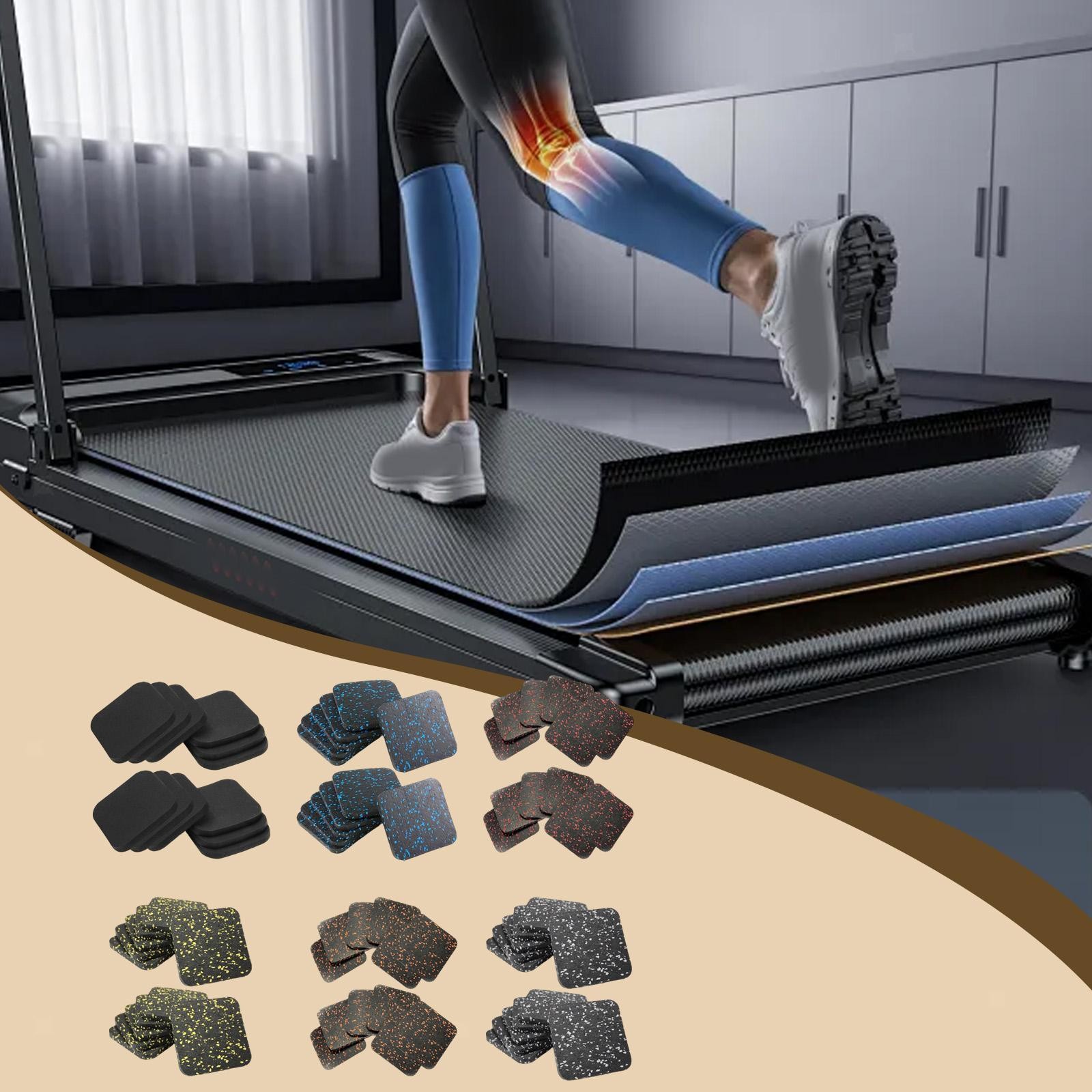 12Pcs Treadmill Exercise Equipment Mat Pad