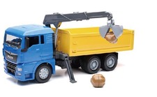 NEWRAY, Ribaltabile MAN TGX 6X4 con gru di scarico , 1/18,  NEW17306