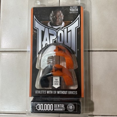 NEW Tapout Mouth Piece All Sports YOUTH (5-11 years) Orange/Black/White 2 Pack