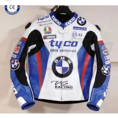 BMW Tyco Motorbike Riding Jacket Motorcycle Leather Racing Jacket All Sizes