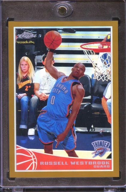 Russell Westbrook 2009-10 Topps Chrome GOLD Refractor 3/50 Oklahoma City Thunder