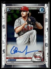 2020 BOWMAN CHROME 1ST PROSPECT AUTO ETHAN LINDOW PHILLIES