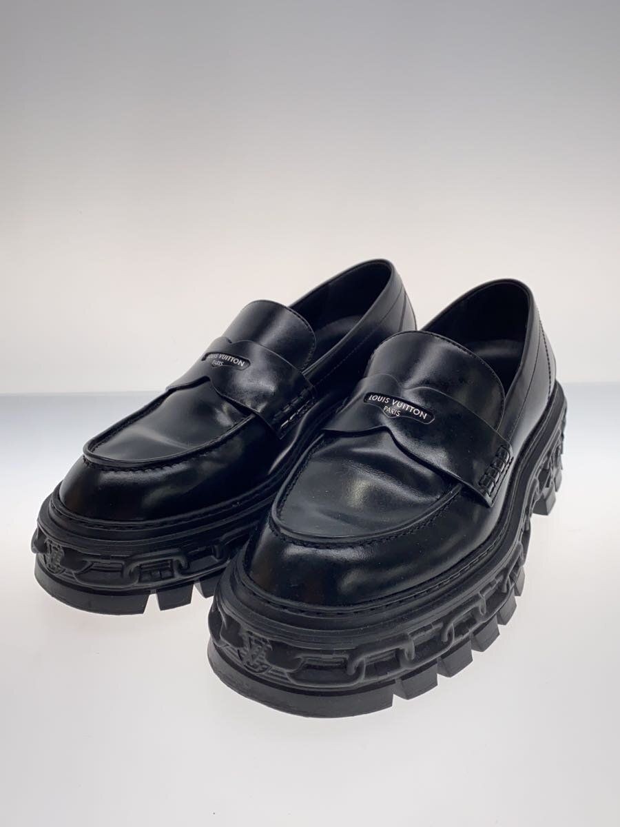 LOUIS VUITTON LOAFER 23AW LV RECORD LINE 38 BLACK LEATHER