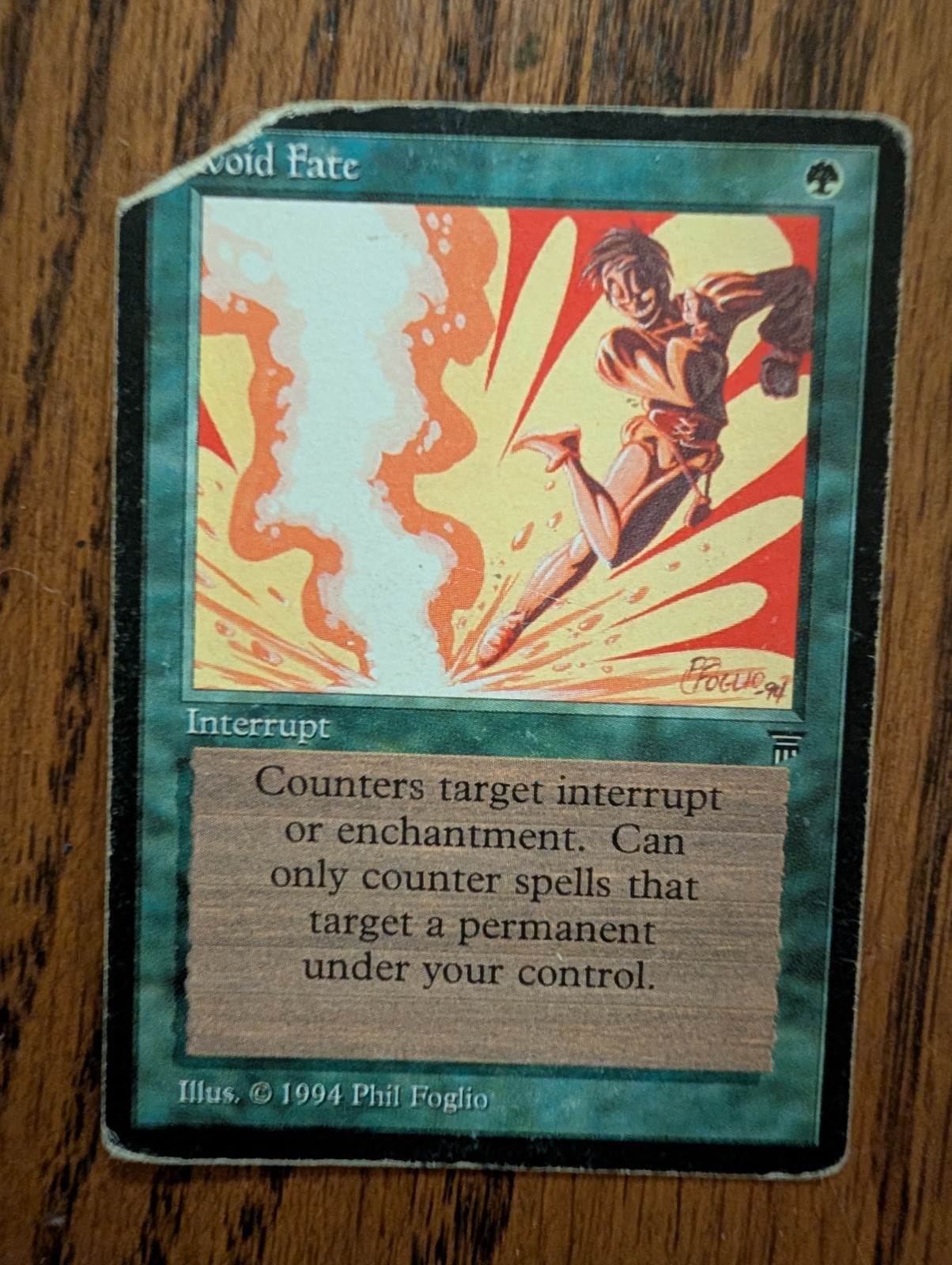 Magic: The Gathering Avoid Fate Legends DAMAGED Phil Foglio 1994 