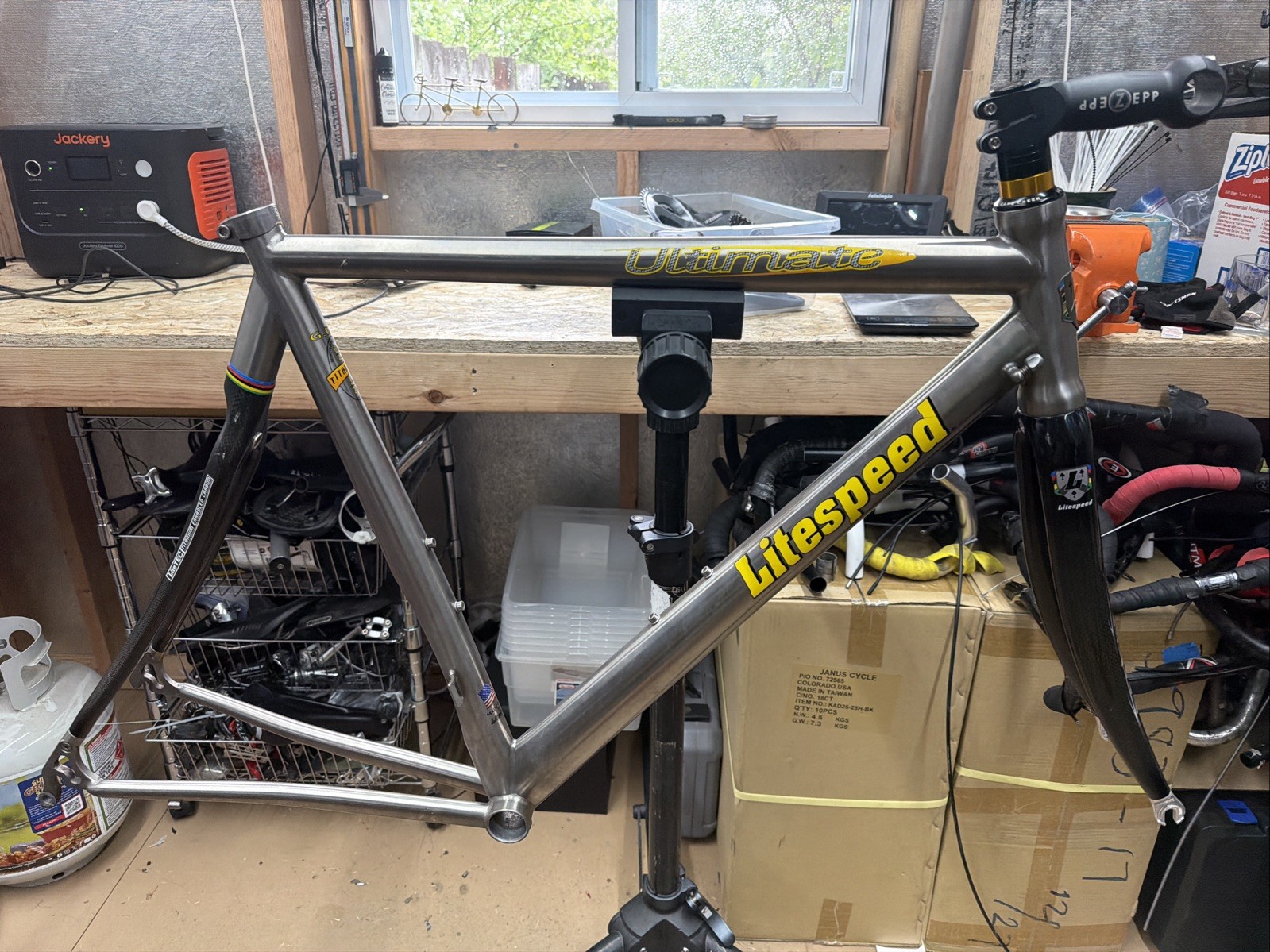 55cm LITESPEED Ultimate 6/4-3/2.5 Titanium Frameset 1 1/8 Ca