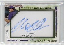 2025 Boys of Summer Jumbo Acetate Signatures /199 Chase Dollander #31 Auto 0t9q