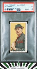 1909-11 T206 Piedmont 350-460/25 Vic Willis With Bat PSA 3