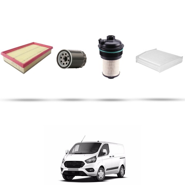 Hoffcar Set Service - 4 Filter FüR Ford Transit Custom 2.0 Ecoblue Mhev 96Kw D-image