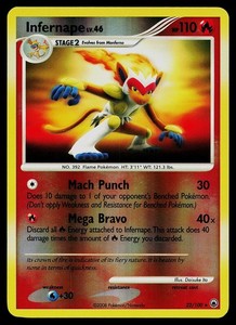 Pokemon Card - Infernape Majestic Dawn 22/100 Reverse Holo