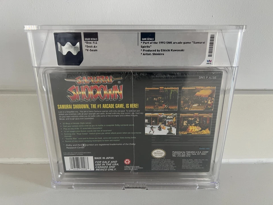 Samurai Showdown (SNES, Super NES) WATA 9.4 A+ New Sealed Graded CGC VGA PSA - Image 2 of 4