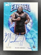 2025 Topps Exalted WWE #EXT-MAR Mark Henry Legend ON CARD Auto Aqua /99