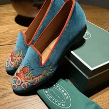 🔥STUBBS WOOTTON Men's Octopus Peacock Men Slipper 11 US NEW  $625