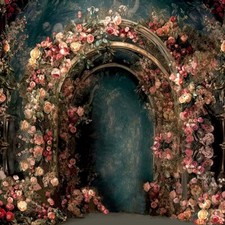 10'x10'CP Flower Wedding Scenic Microfiber Fabric background backdrop BHF1795