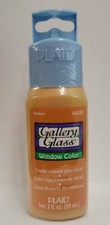 Vtg NIP Plaid Gallery Glass Window Color 2oz Amber 16020