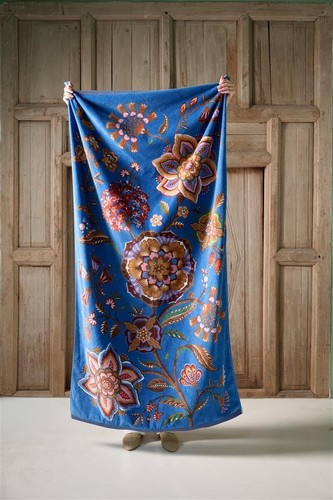 PIP Studio Family telo mare telo sdraio 100x180 Viva la Vida blue blu fiori flo - Foto 2 di 2