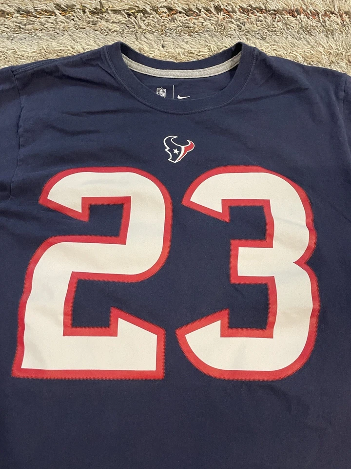 Nike NFL Houston Texans Arian Foster Azul Marino Manga Corta Camiseta Para Hombre Mediana Foto 2 de 4