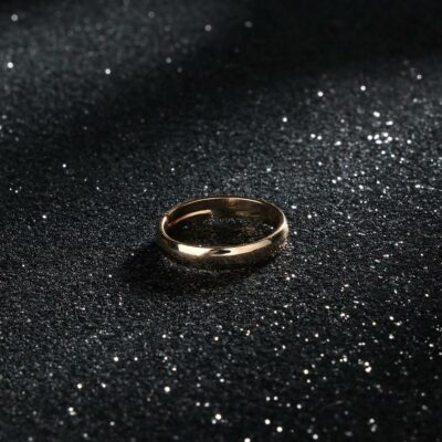 Damen: Klassischer, voll verstellbarer/veränderbarer Zehenring Weißgold/Gelbgold