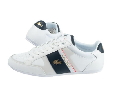 Lacoste Chaymon Men\'s White Leather Sneakers - Size 13 Lacoste Mens Chaymon Fashion Sneakers White Leather Lace Up  main image 2