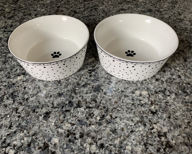 Set of 2 FIDO'S DINER Pet Bowls by Coastline Imports, Dishwasher Safe