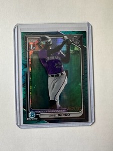 2024 Bowman Chrome Eriel Dihigo 1st Blue Reptillian Refractor 42/150 Rockies