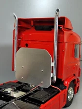 Aluminum Headache Exhaust Rack Mount Tamiya RC 1/14 Toy Semi Truck Scania Actros